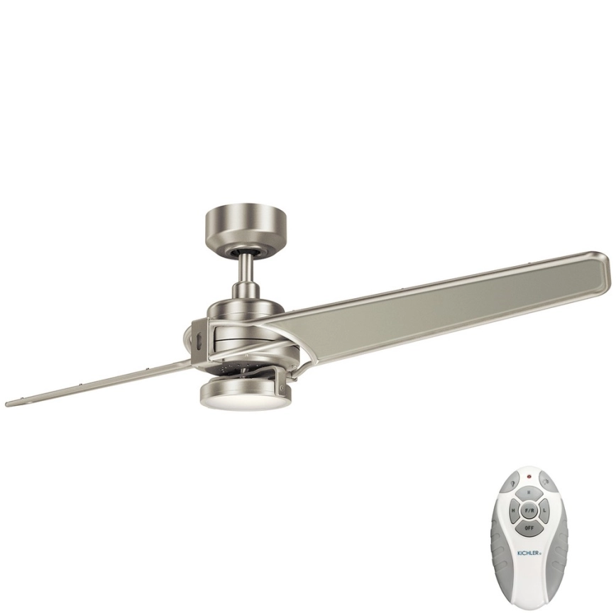 Kichler – LED dimbar takfläkt XETY LED/10W/230V matt krom/silver + fjärrkontroll