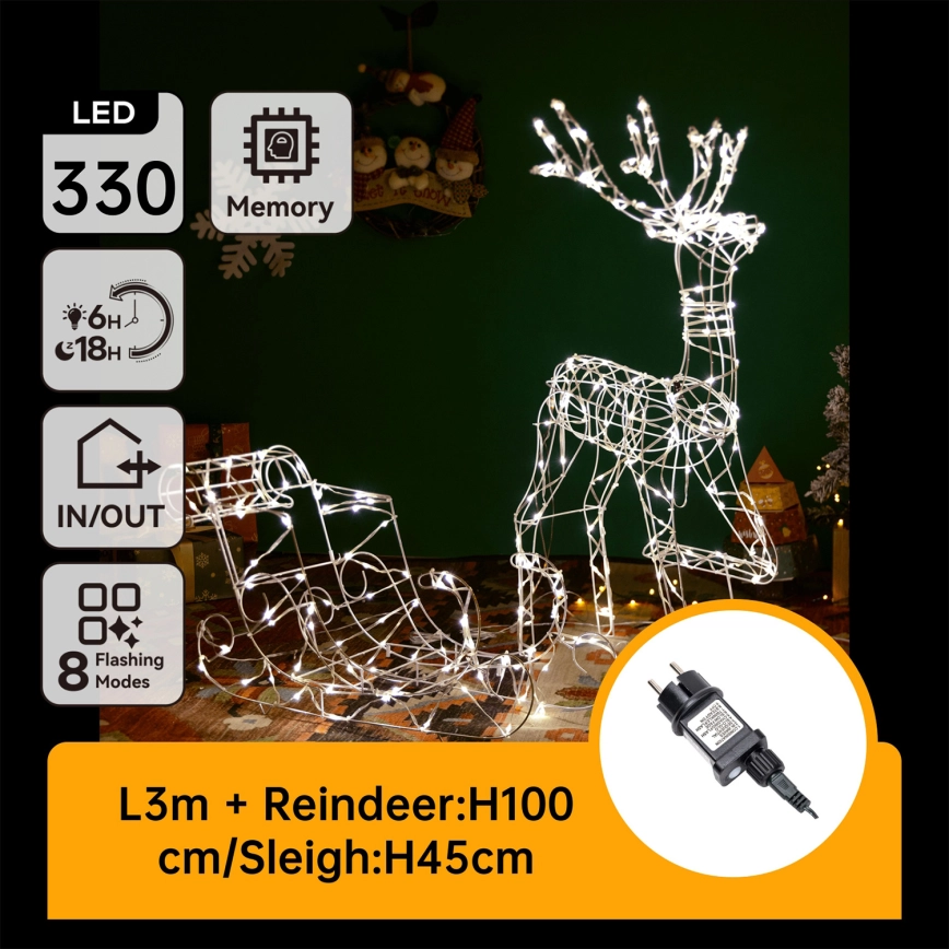 Aigostar – LED utomhusdekoration LED/3,6W/31/230V 2700K 90/45cm IP44 ren med släde