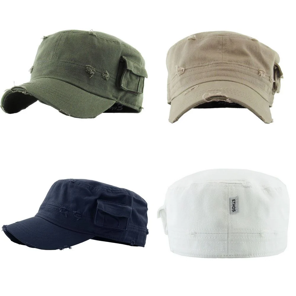 Ethos Army Cadet Cap i 100% bomullsbestämd – 4 färger