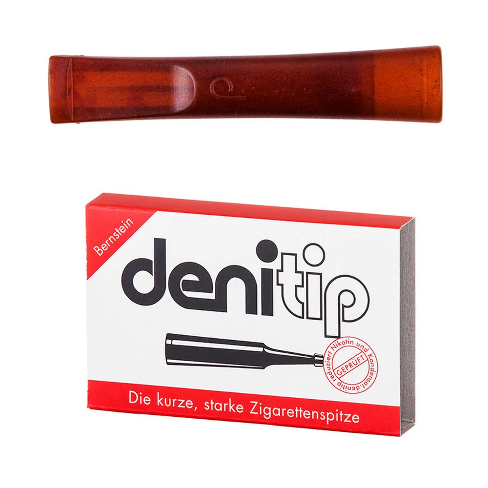 6 stycken denitip cigarett håller med filter – bärnstensfärgad