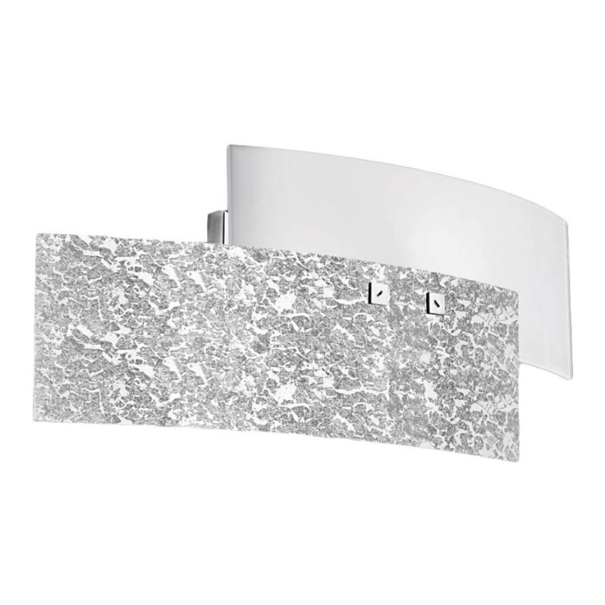 Gea Luce LARA A P arg – Vägglampa LARA 2xE14/42W/230V silver