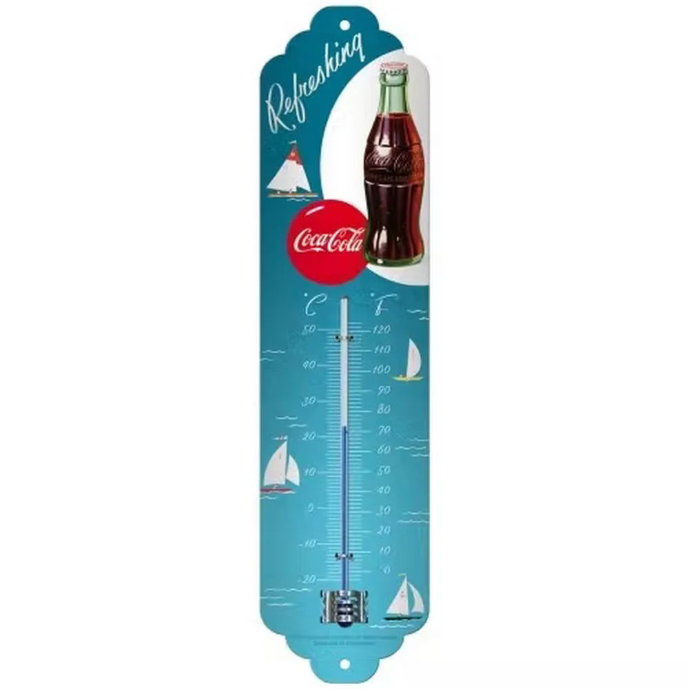 Retroworld Coca-Cola Segelbåtstermometer – 7 x 28 cm
