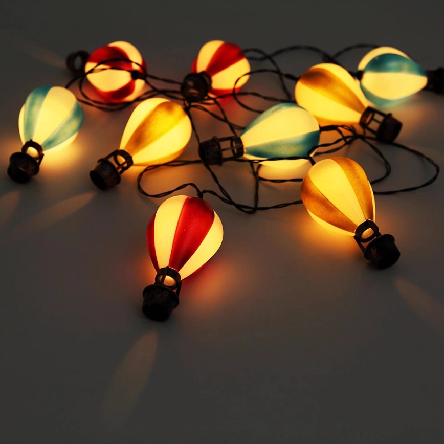 Globo – LED solcellsljusslinga 9xLED/0,06W/3V 390 cm IP44