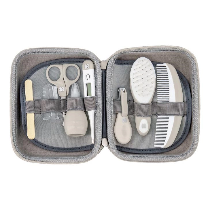 KikkaBoo – Baby care kit 8 delar grå/beige