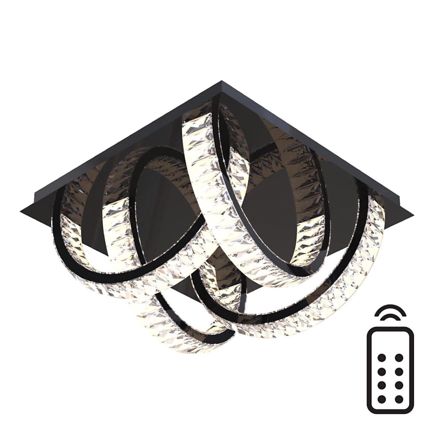 Zuma Line – LED dimbar kristalltaklampa LED/23,5W/230V 2700-6000K svart + fjärrkontroll