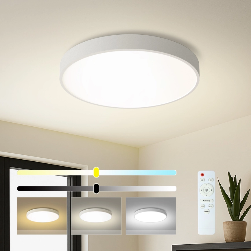 Brilagi – LED dimbar taklampa POOL SMART LED/48W/230V 3000-6000K 40 cm + fjärrkontroll vit