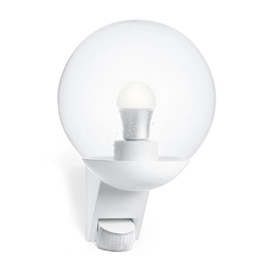 STEINEL 005917 – Utomhus Väggbelysning med sensor L585S 1xE27/60W vit IP44