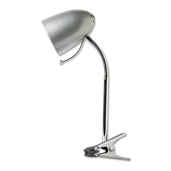 Aigostar – Bordslampa med klämma 1xE27/11W/230V silver/glansig krom