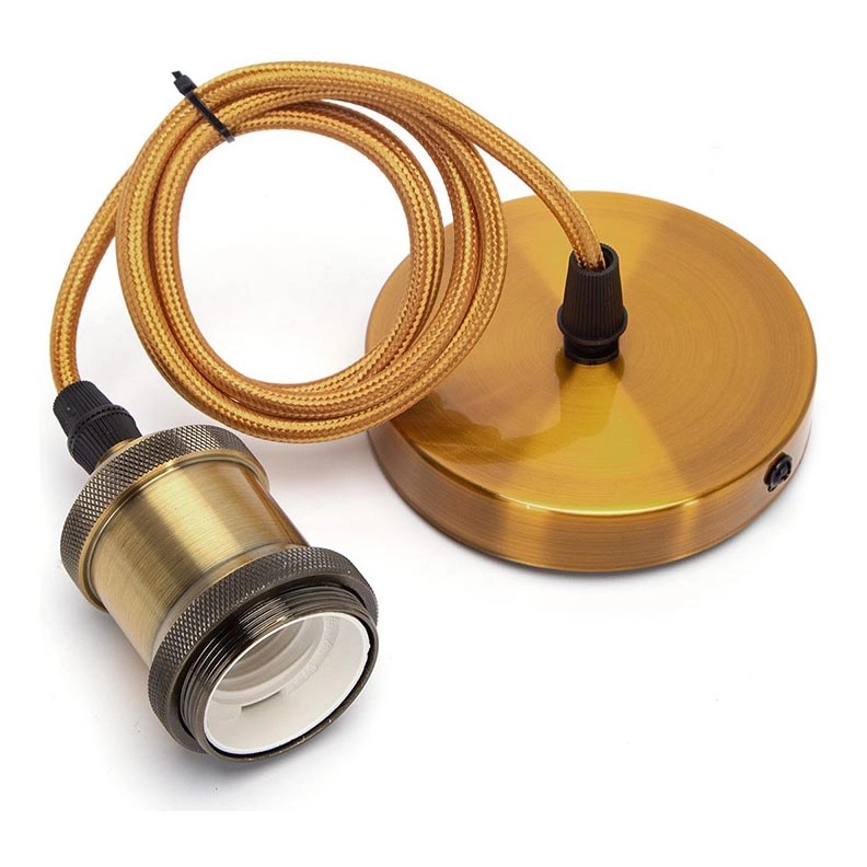 Aigostar – Strömkabel 1xE27/60W/230V guld
