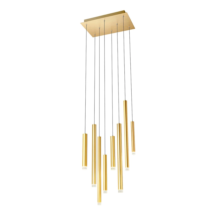 Redo 01-2046 – LED ljuskrona med textilsladd MADISON 8xLED/4W/230V guld