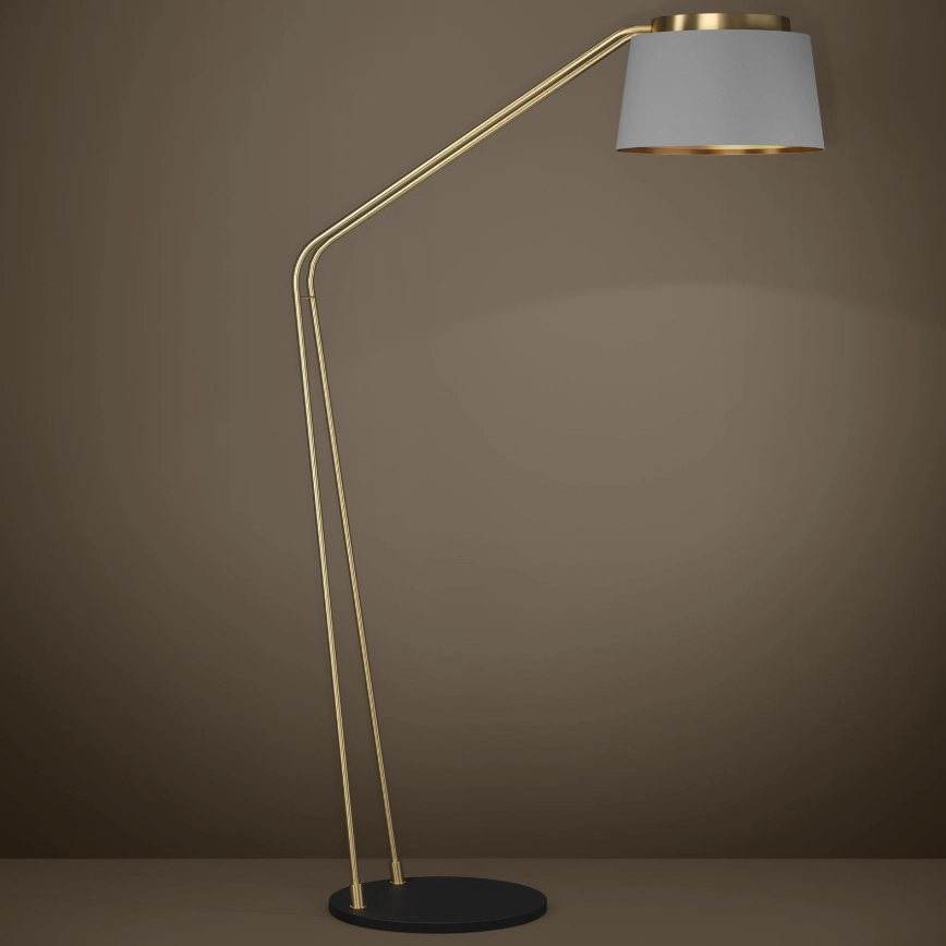 Eglo – Golvlampa 1xE27/40W/230V grå/guld