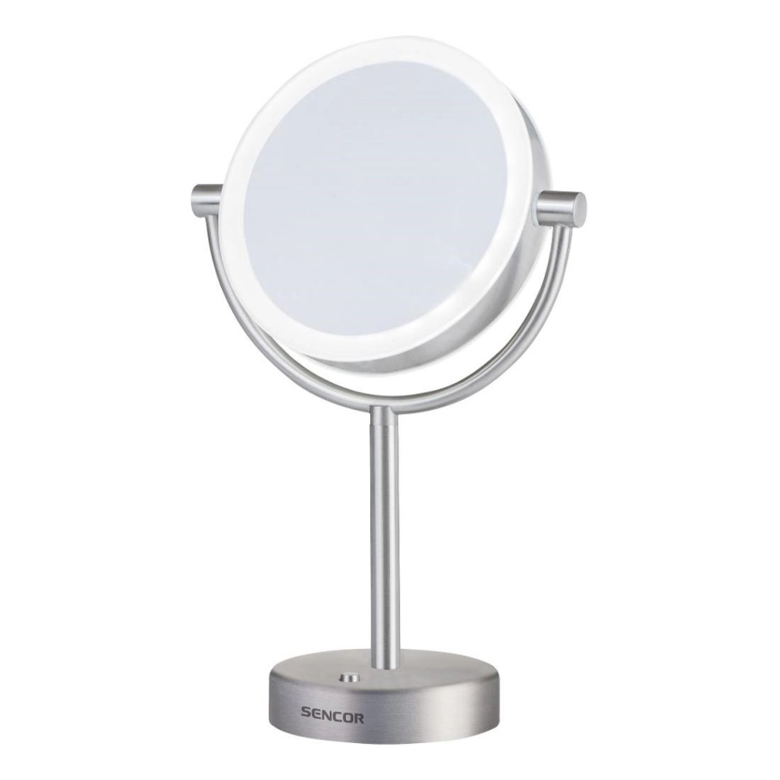 Sencor – Sminkspegel med LED-bakgrundsbelysning LED/5W/230V rostfri