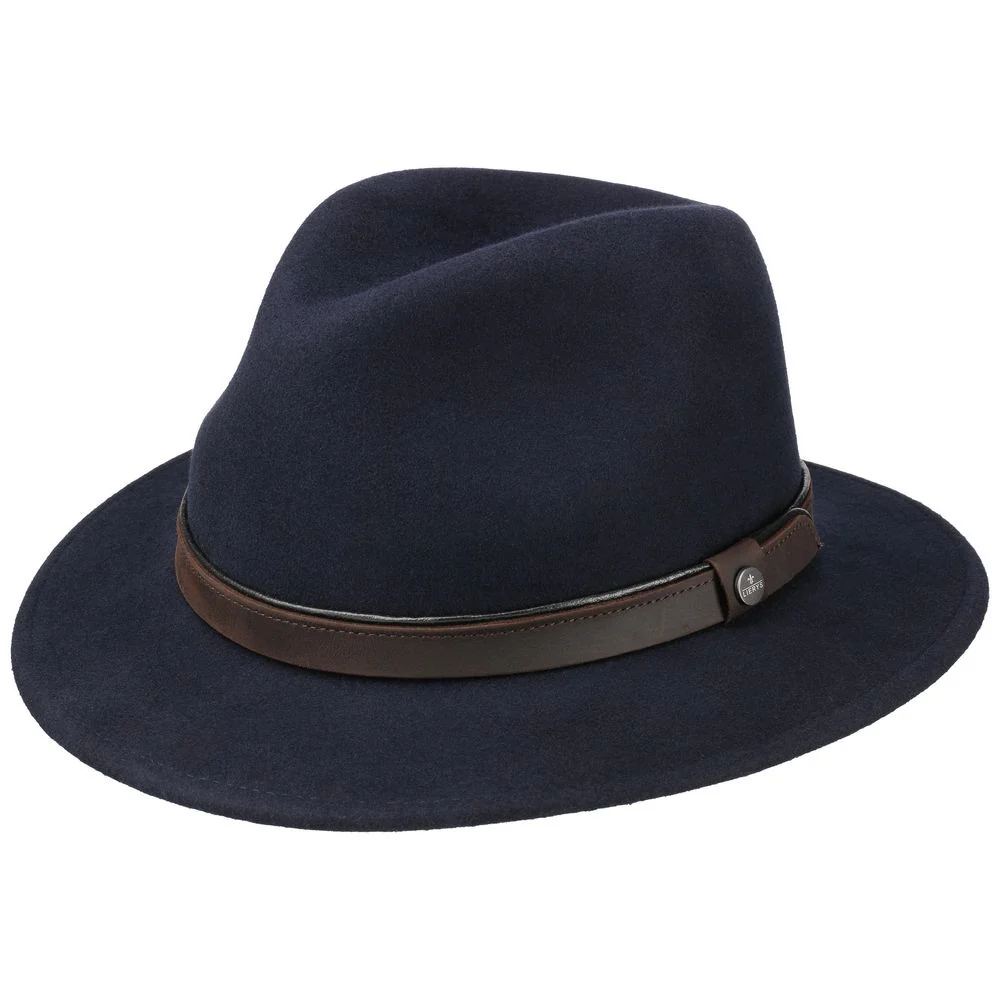 Traveller Woolfelt av Liers – Blue Wool Hat