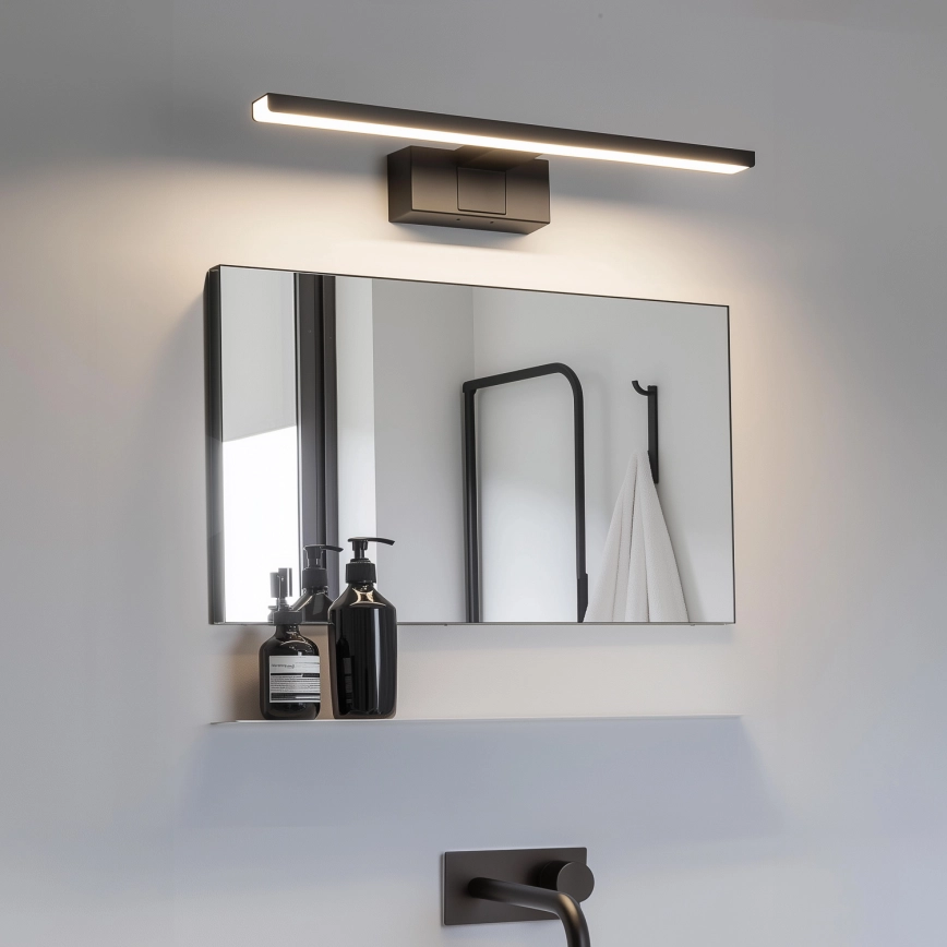 Aigostar – LED belysning för badrumsspegel LED/8W/230V 4000K 40 cm IP44 svart
