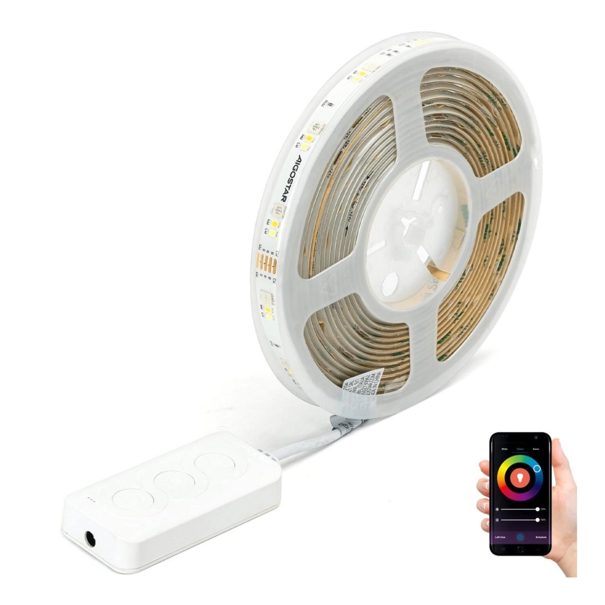 Aigostar – LED RGBW dimbar remsa 5m MESH Smart LED/24W/230V 2700-6500K + fjärrkontroll