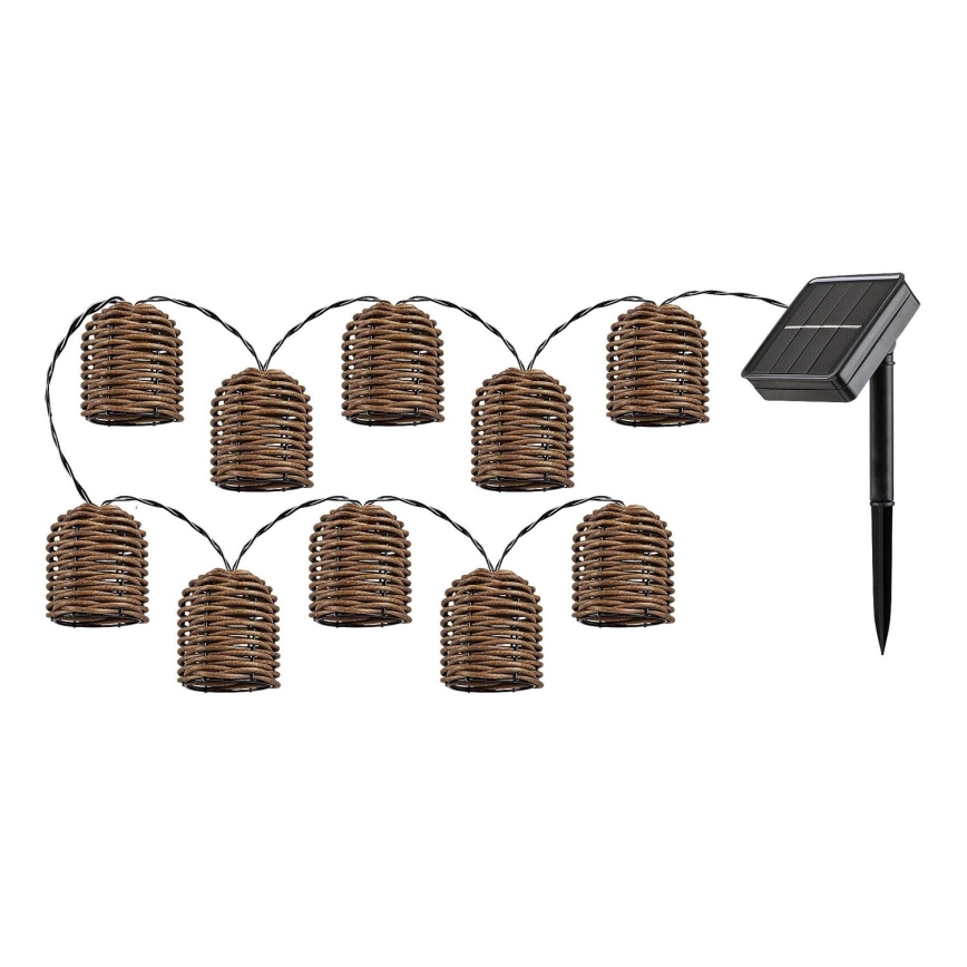 Rabalux – LED solcellskedja 10xLED/0,6W/1,2V 5 m IP44 600 mAh