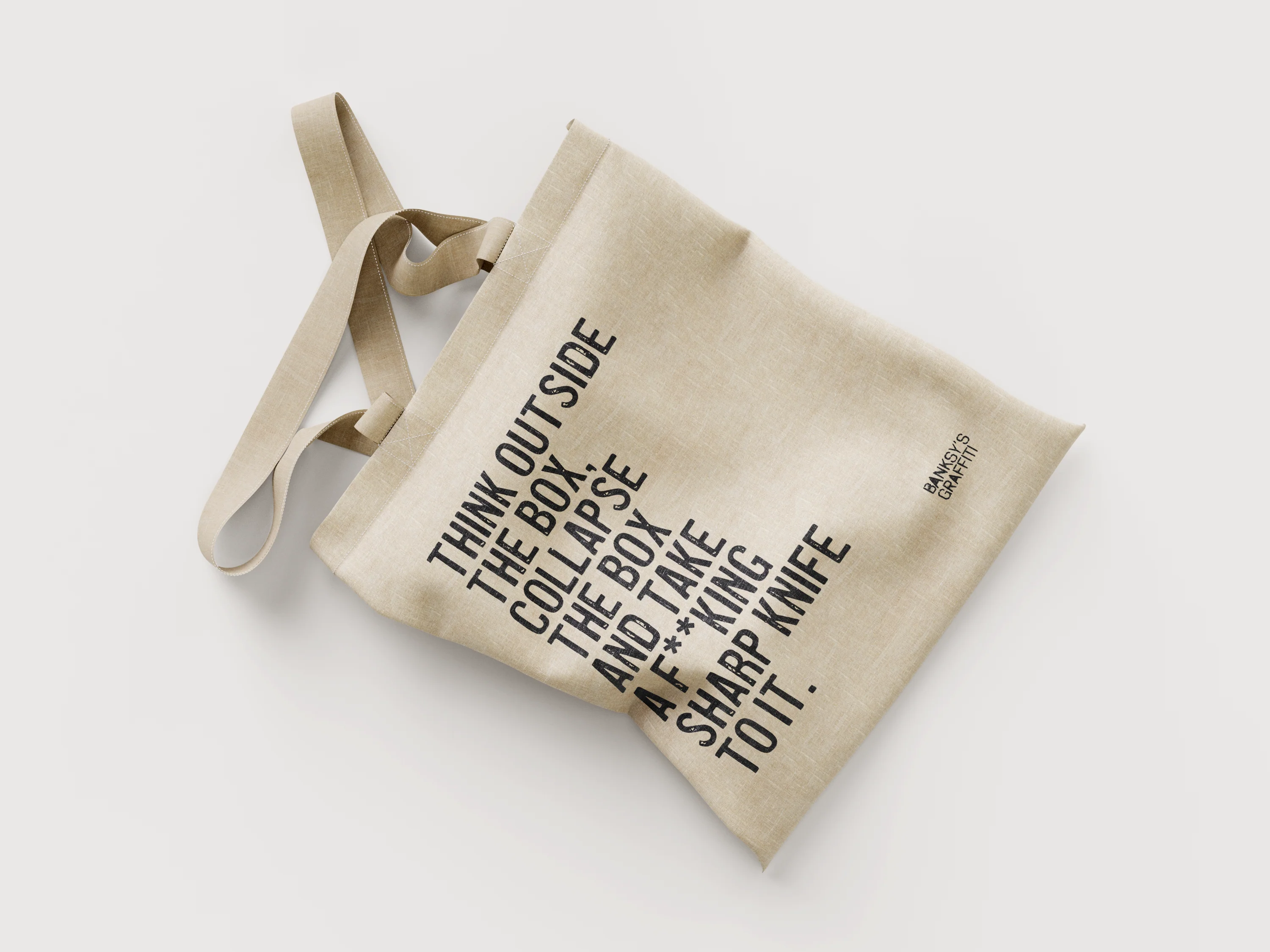 Banksy’s Graffiti Mini Tote Bag – Tänk utanför boxen