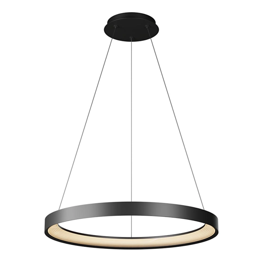 Top Light – LED ljusreglerad ljuskrona på textilsladd ORBIT LED/40W/230V 3000-6500K diameter 50 cm svart + fjärrkontroll