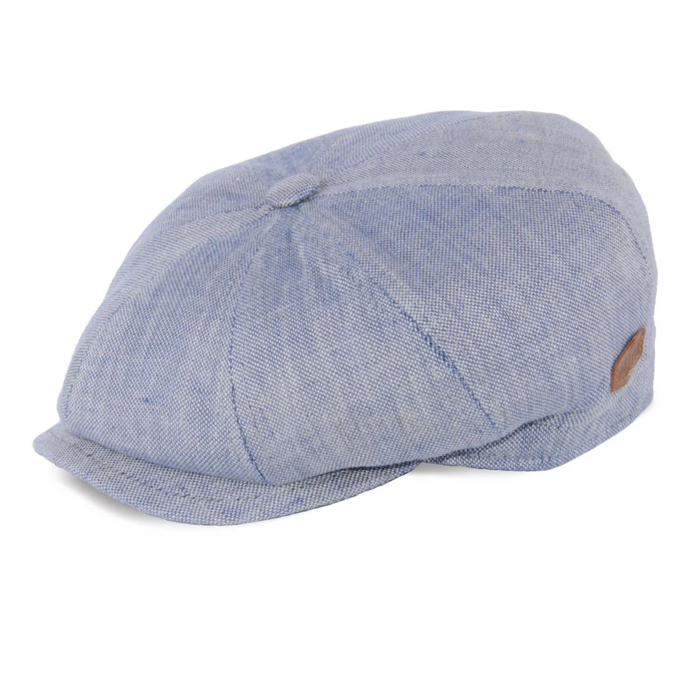 MJM Montreal Newsboy Flat Cap – Ekologisk bomull Ljusblå