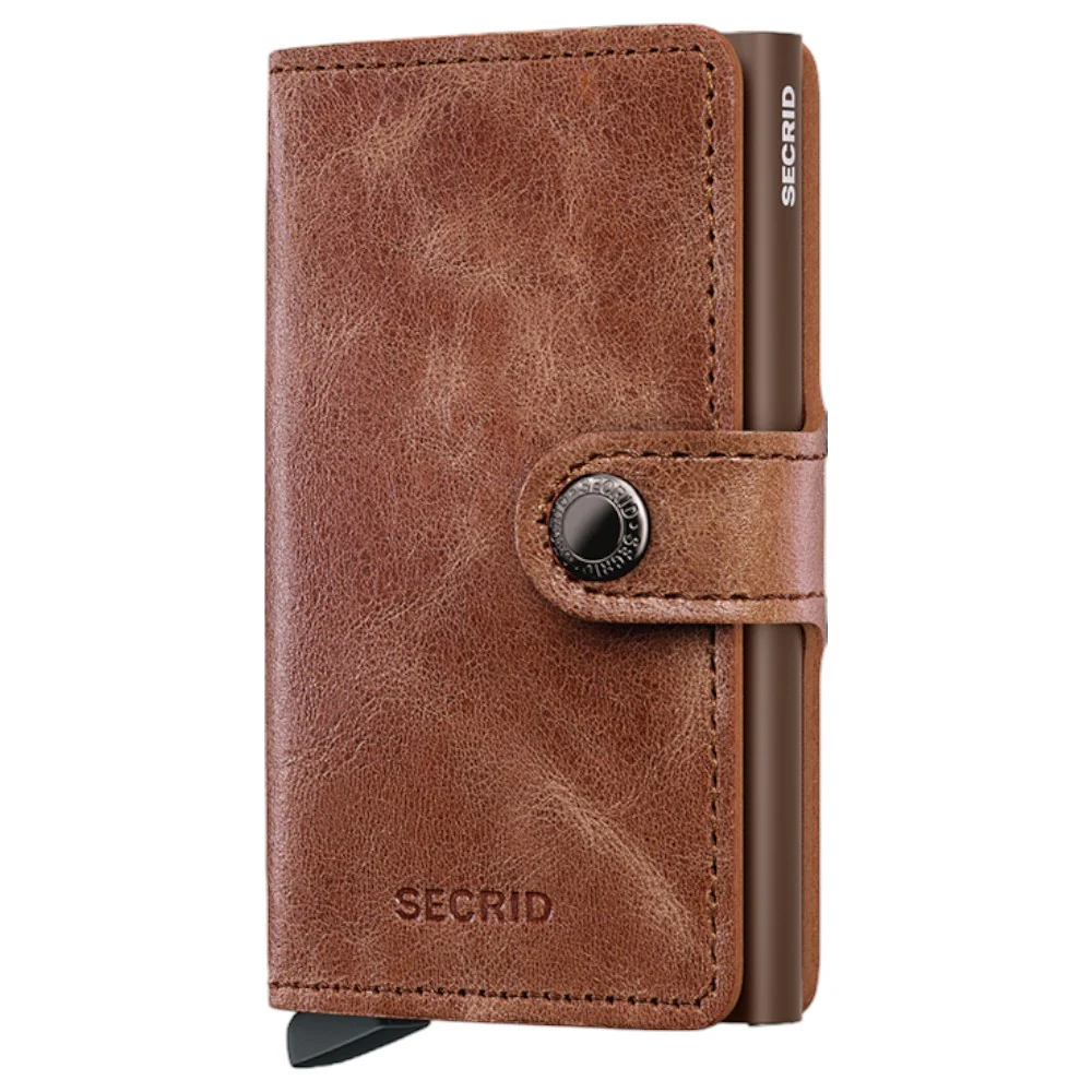 SECRID MINI Plånbok Vintage Cognac & Brun