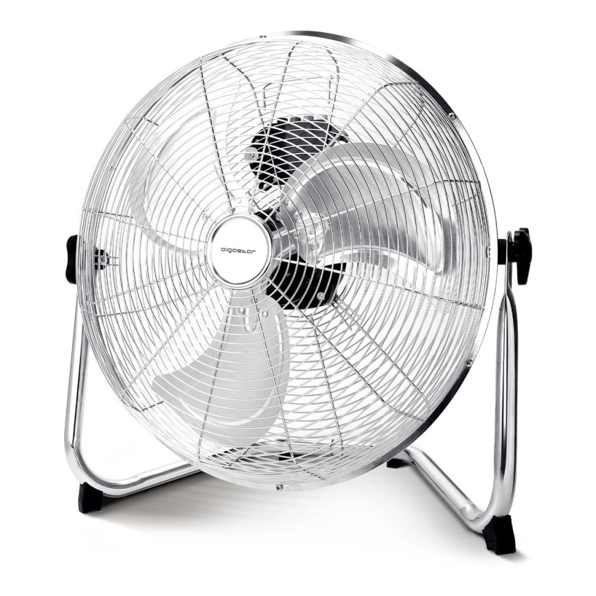Aigostar – Golvfläkt 60W/230V 44,5 cm blank krom