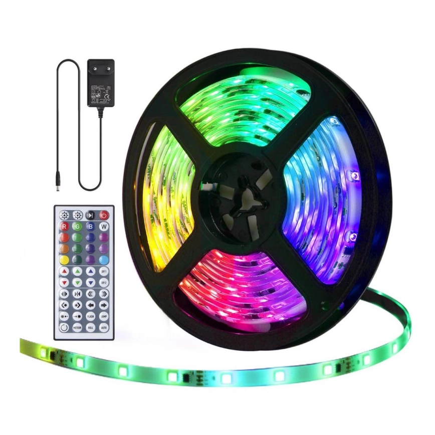 Aigostar – LED RGB Dimbar utomhuslist 5m LED/24W/12/230V IP65 + fjärrkontroll