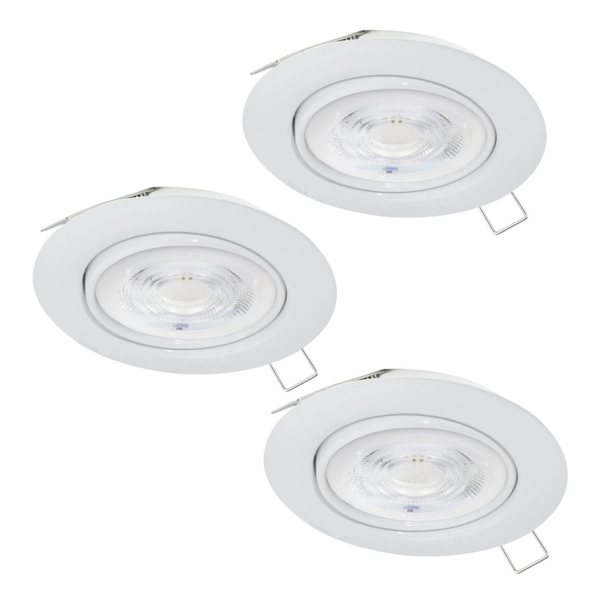 Eglo – KIT 3x LED infälld belysning 1xGU10/4W/230V vit