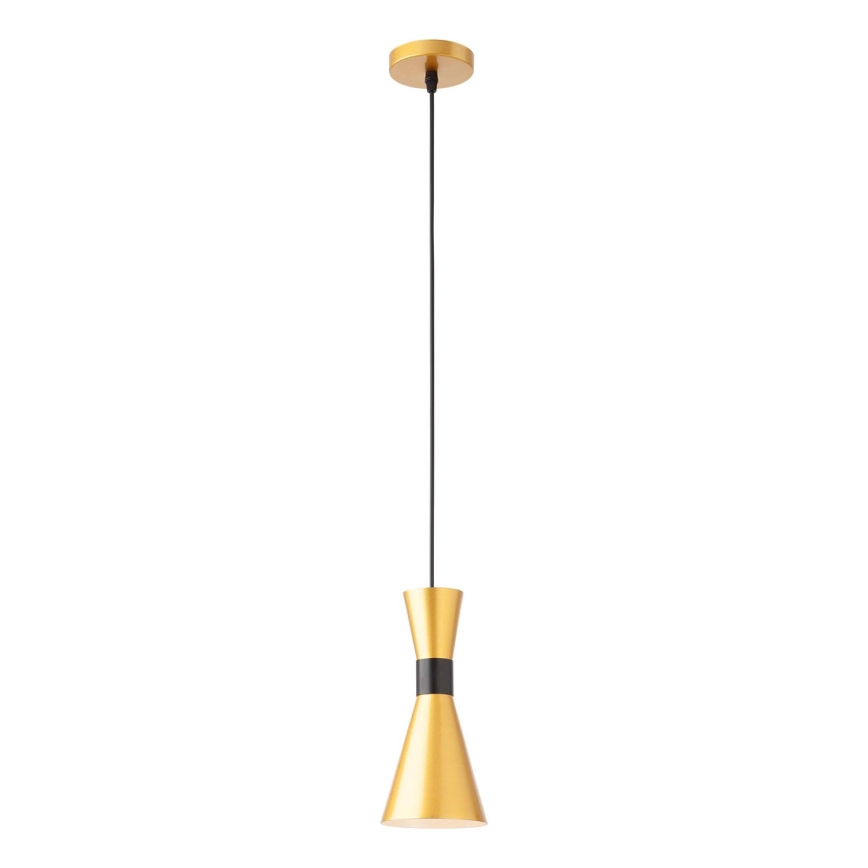 Redo 01-2710 – Ljuskrona med textilsladd KILT 1xE27/42W/230V diameter 12 cm guld