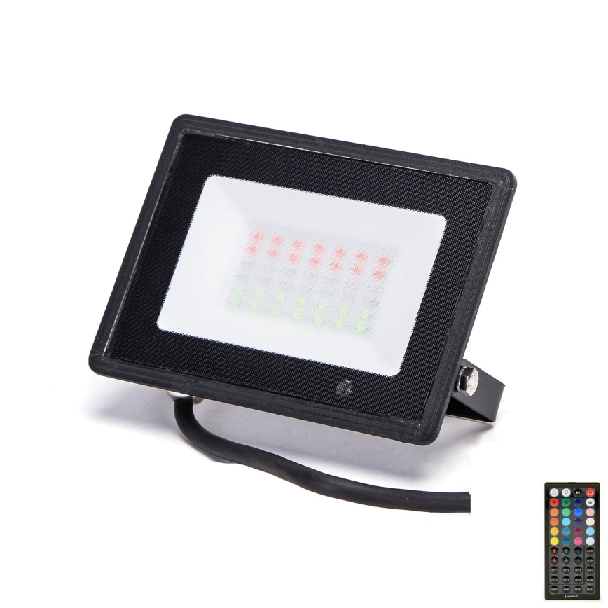 Aigostar – LED RGBW dimmbar strålkastare LED/30W/230V IP65 + fjärrkontroll
