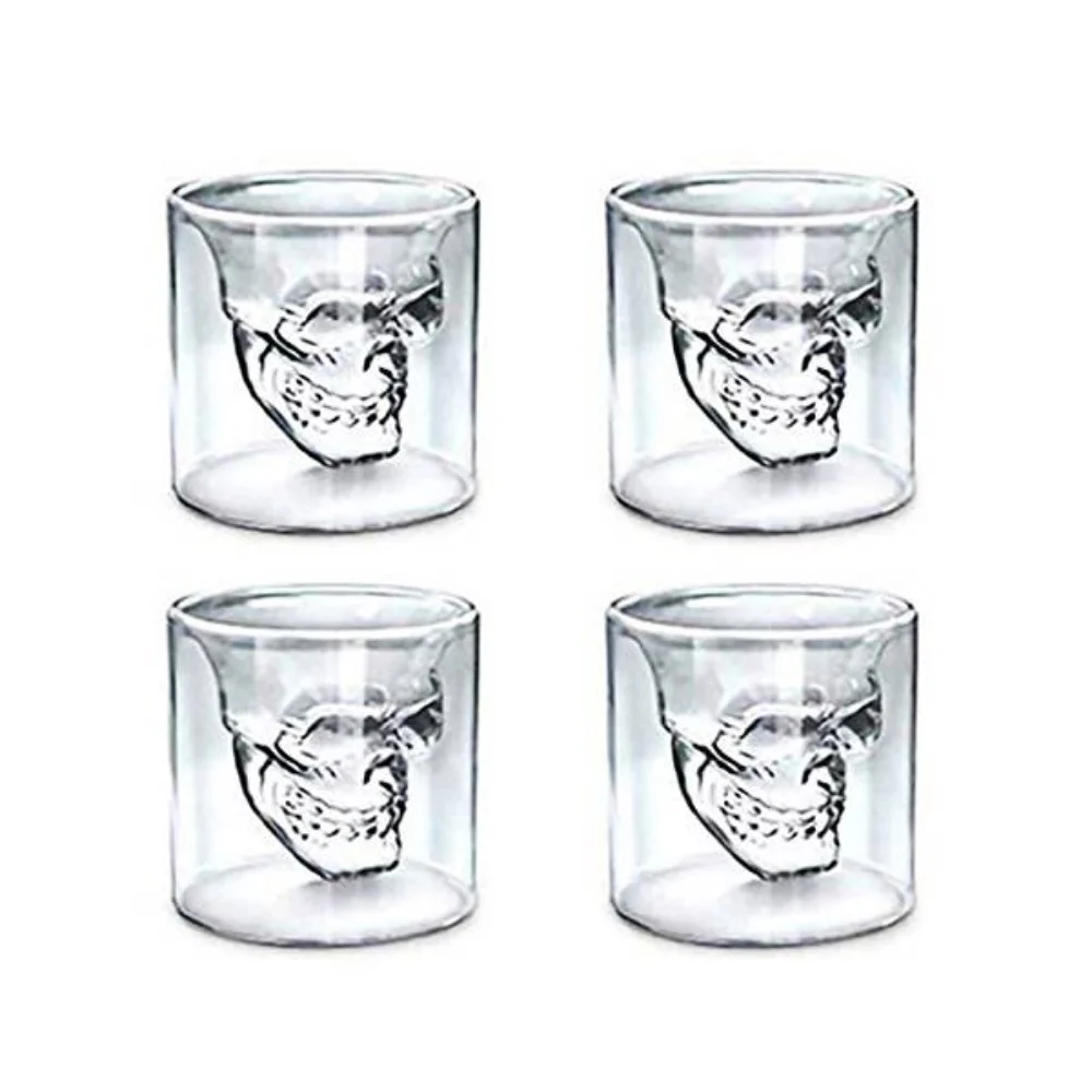 4 Skull Shot Glass – läskigt!