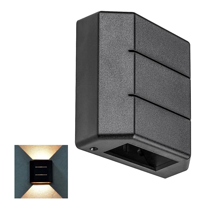 Rabalux – LED Utomhus vägglampa LED/6W/230V IP54 svart