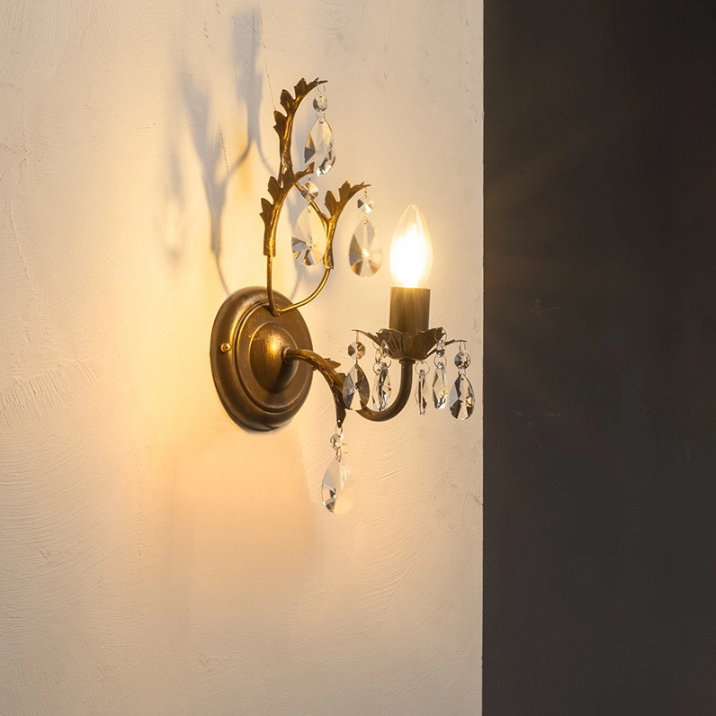 ONLI – Vägglampa TERESA 1xE14/6W/230V brons