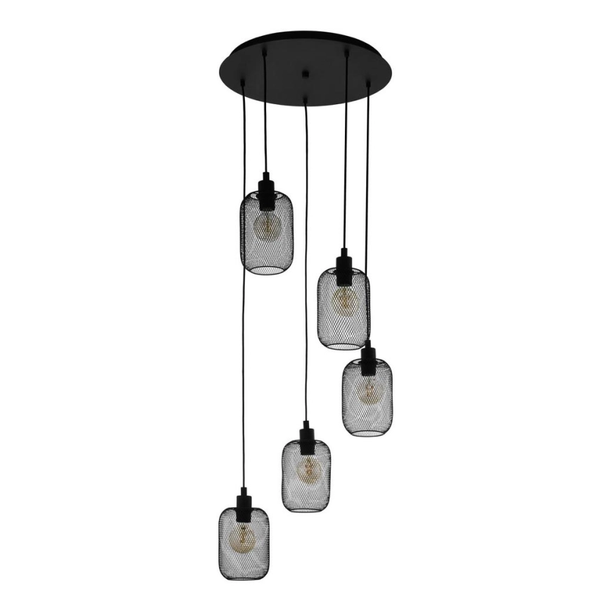 Eglo 43334 – Ljuskrona med snöre WRINGTON 5xE27/60W/230V