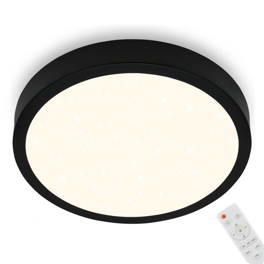 Briloner 3704-015 – LED Dimbar taklampa RUNA LED/22W/230V 2700-6500K svart + fjärrkontroll