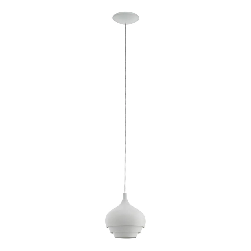 Eglo 97212 – Pendel med sladd CAMBORNE 1xE27/60W/230V vit Ø190 mm