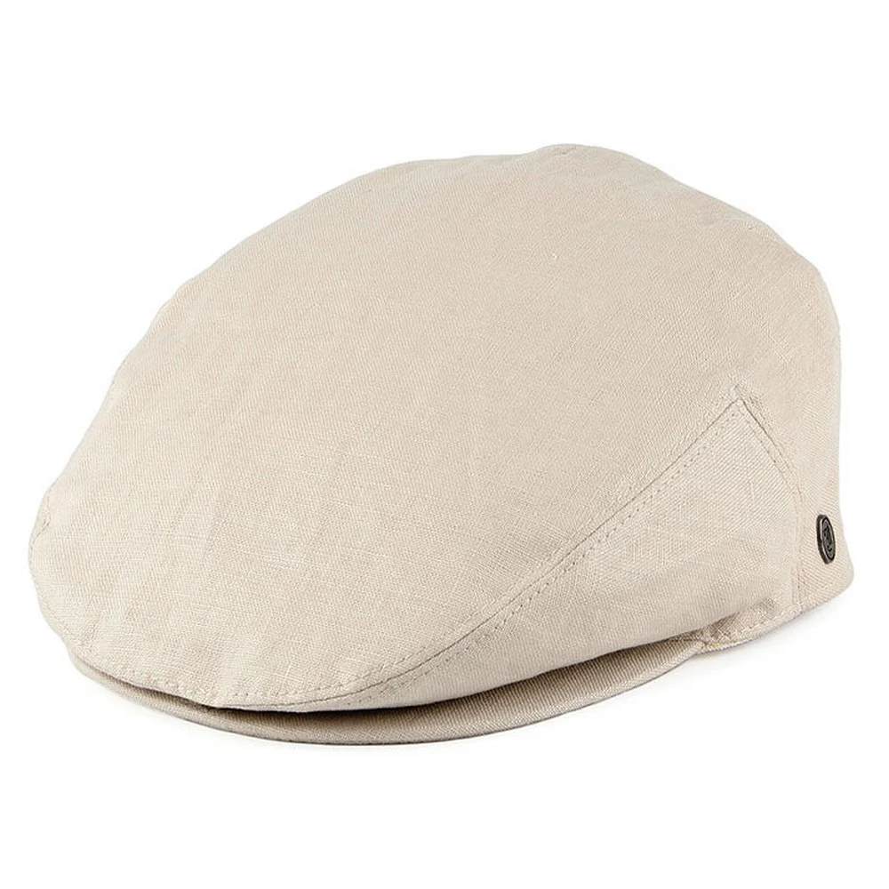 Jaxon & James Linen Flat Cap – Natural