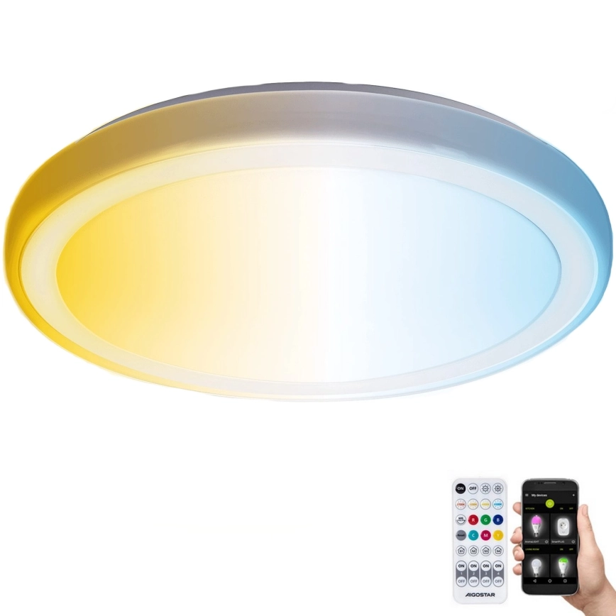 Aigostar – LED ljusreglerad taklampa till badrum MESH Smart LED/24W/230V 3000-6500K IP44 + fjärrkontroll