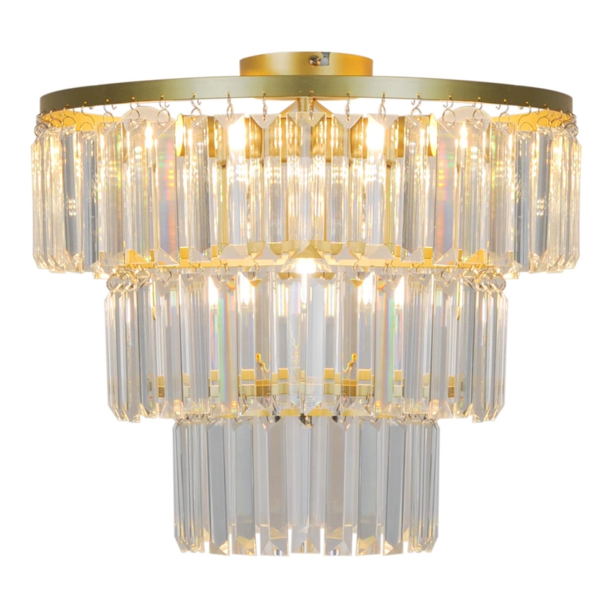Zuma Line – Fäst kristallkrona 4xE14/40W/230V guld