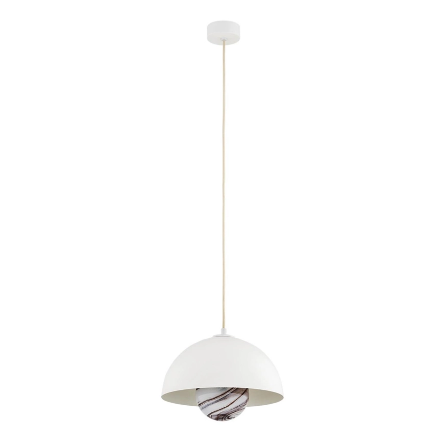 Argon 8443 – Ljuskrona med textilsladd PIAVA 1xE14/7W/230V alabaster vit
