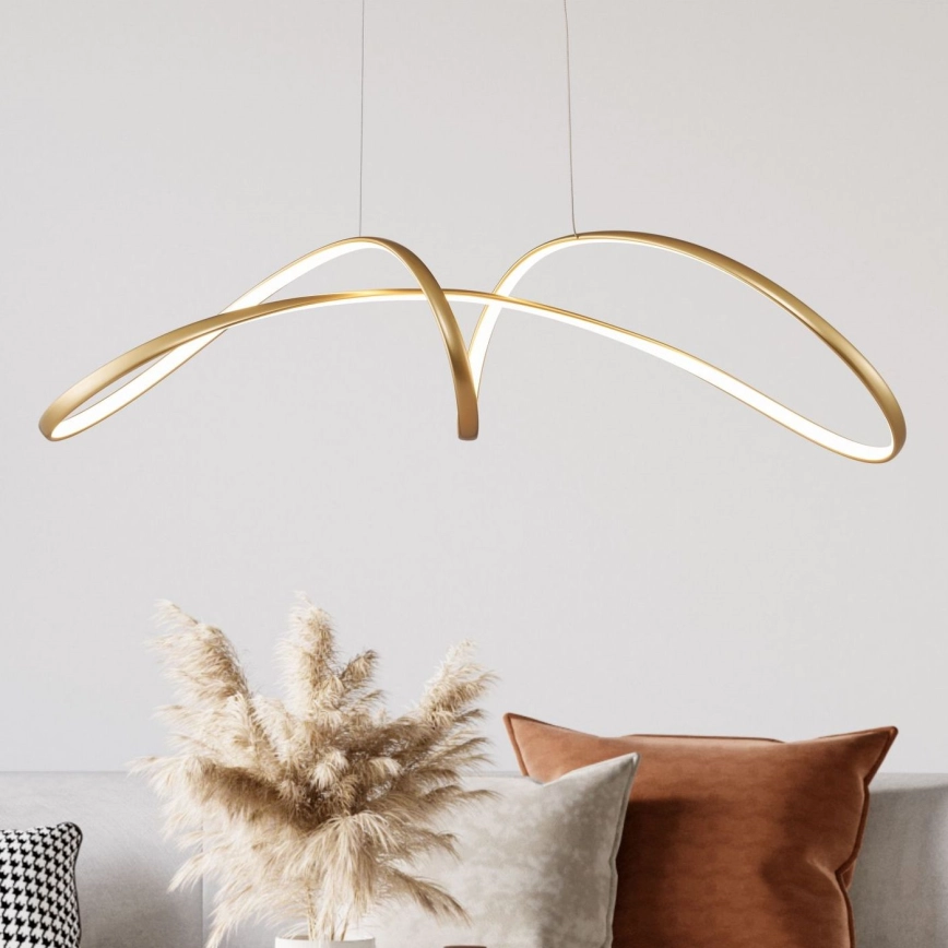 Zuma Line – LED ljuskrona med textilsladd LED/50W/230V 3000/4000/6000K guld