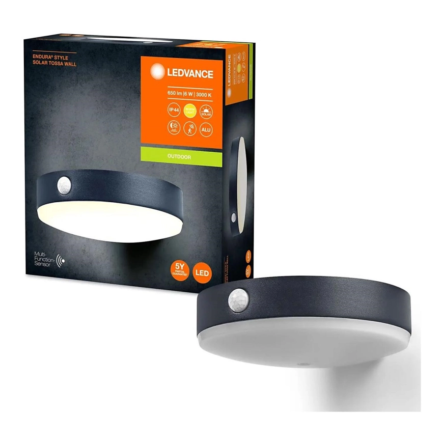 Ledvance – LED solcellsvägglampa med rörelse- och skymningssensor ENDURA STYLE LED/6W/3,7V 1420 mAh IP44