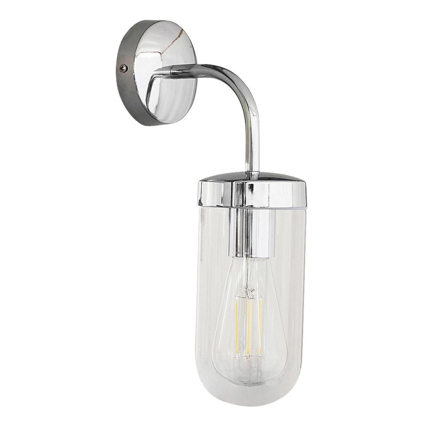 Rabalux – Badrumsvägglampa 1xE27/60W/230V IP44 blank krom
