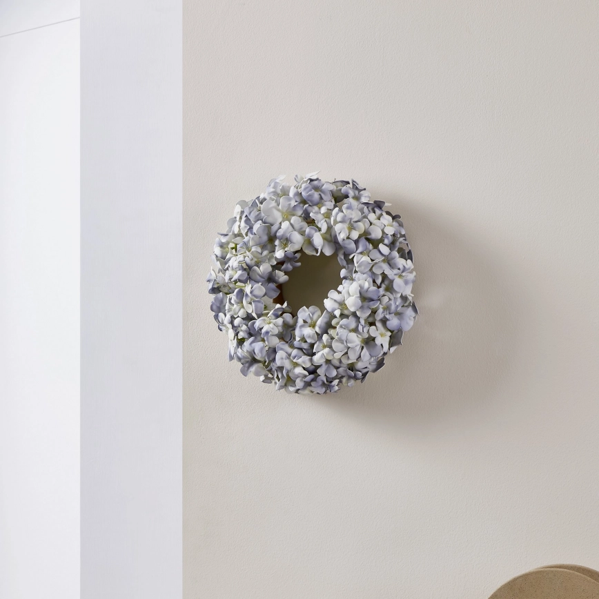Eglo – Konstgjord blomkrans diameter 35 cm blå