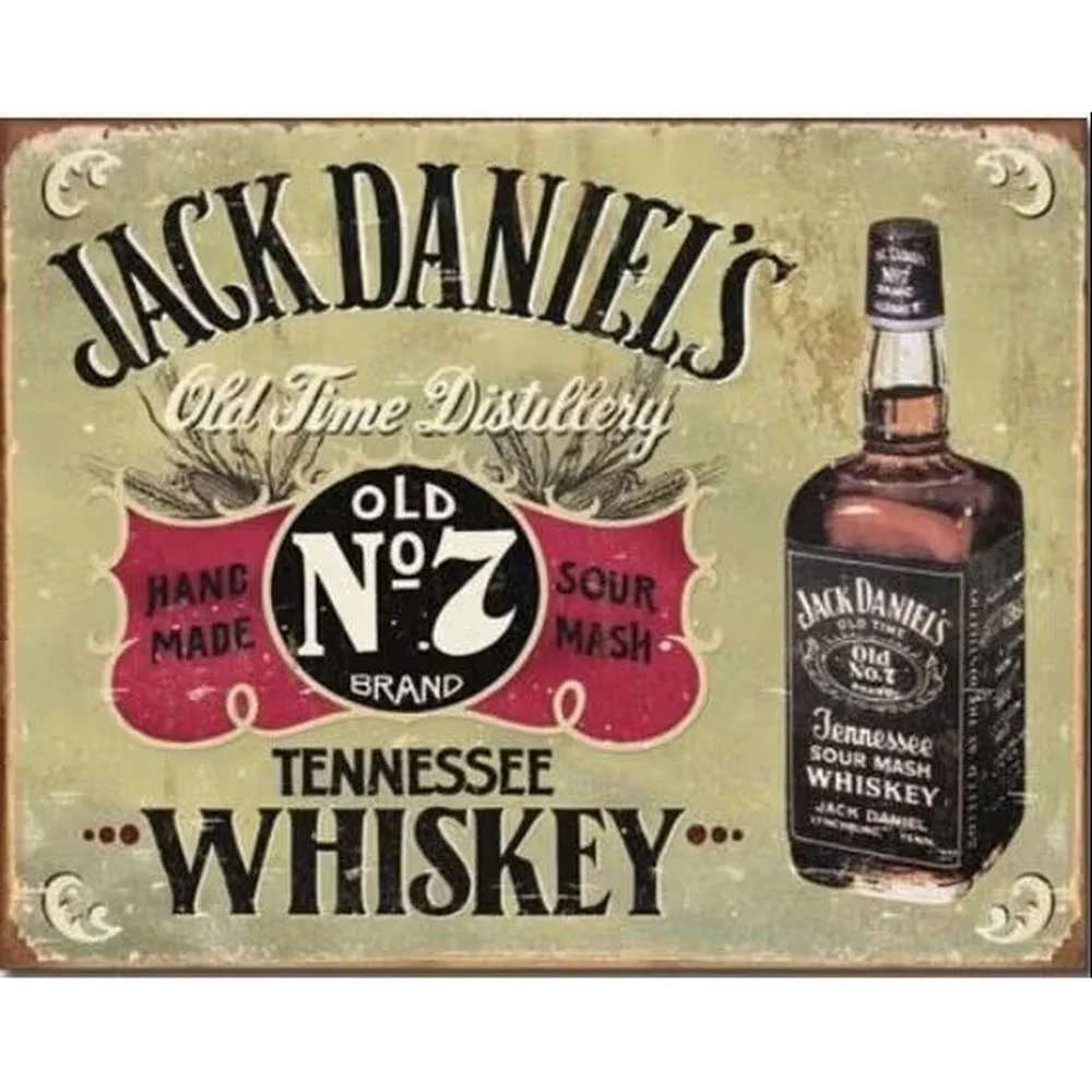 Retroworld oss ​​Jack Daniels Old Time Distillery Metal Sillow – 40 x 30 cm
