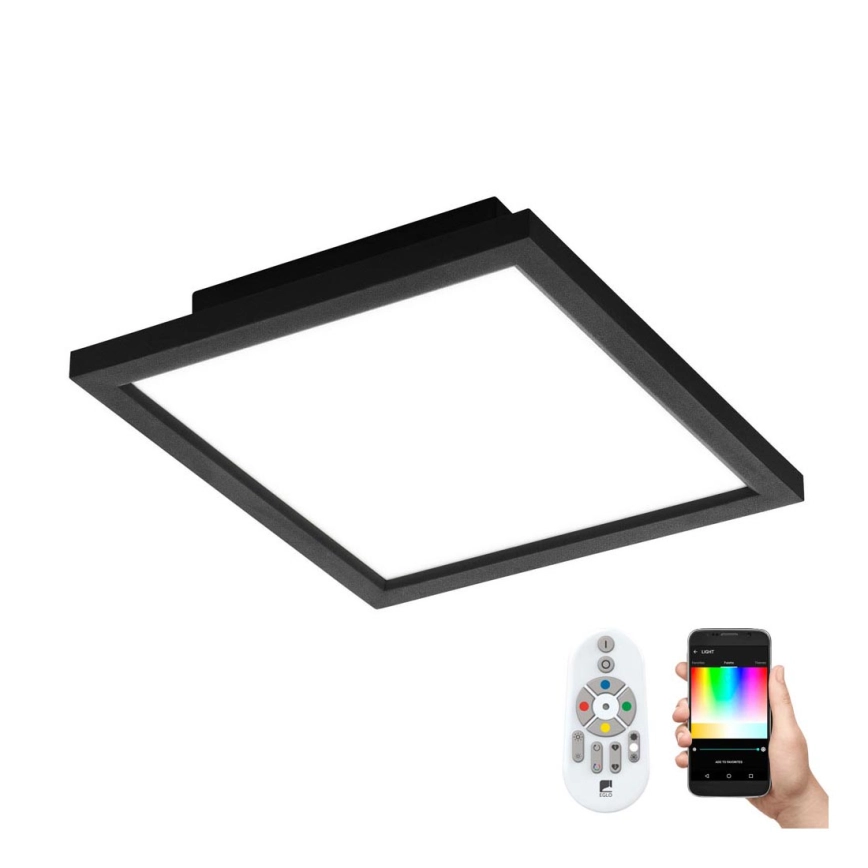 Eglo – LED RGB dimmbar taklampa SALOBRENA-C LED/16W/230V 30×30 cm + fjärrkontroll