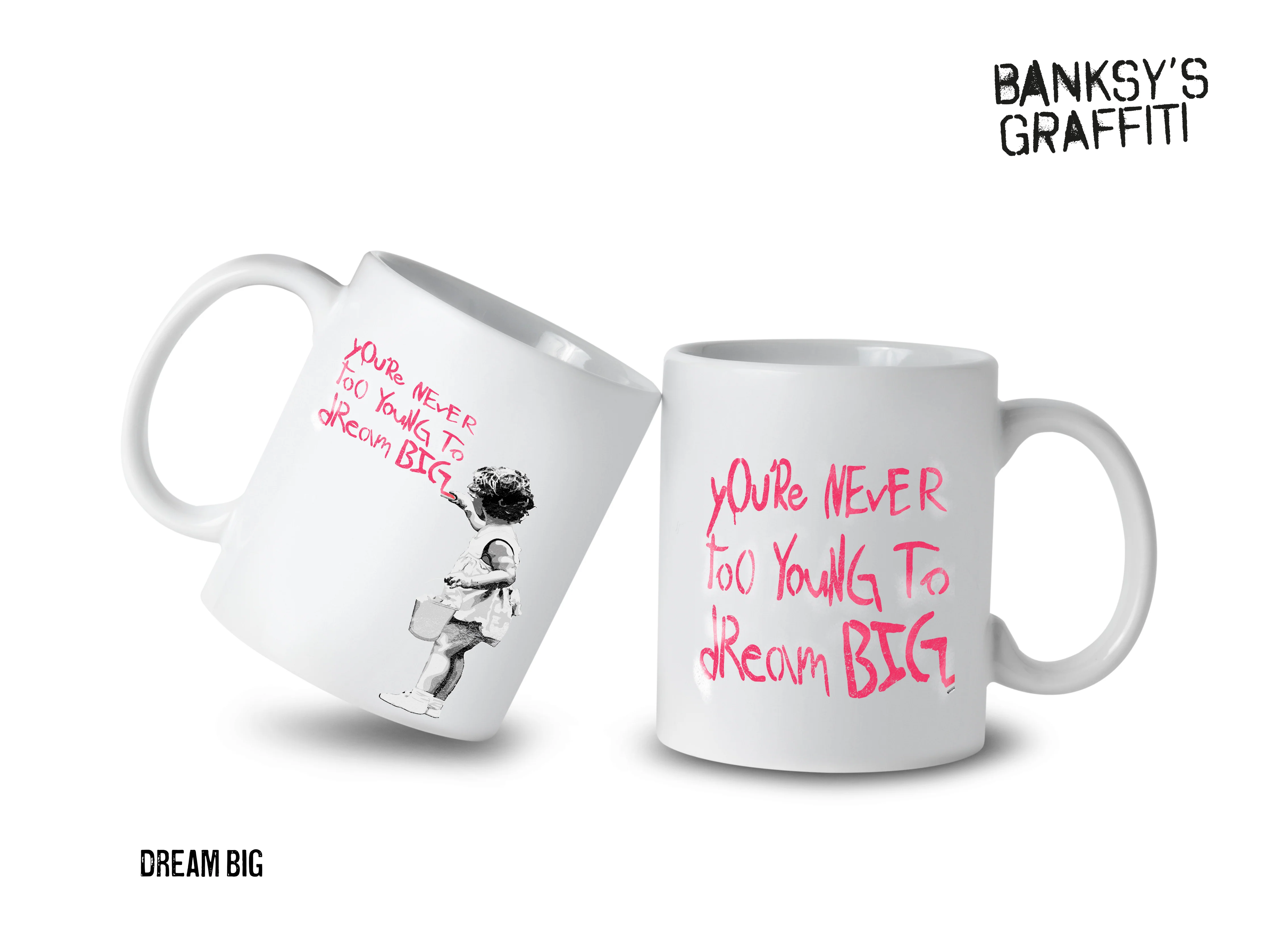 Banksy Keramisk Mugg 325ml – Dream Big