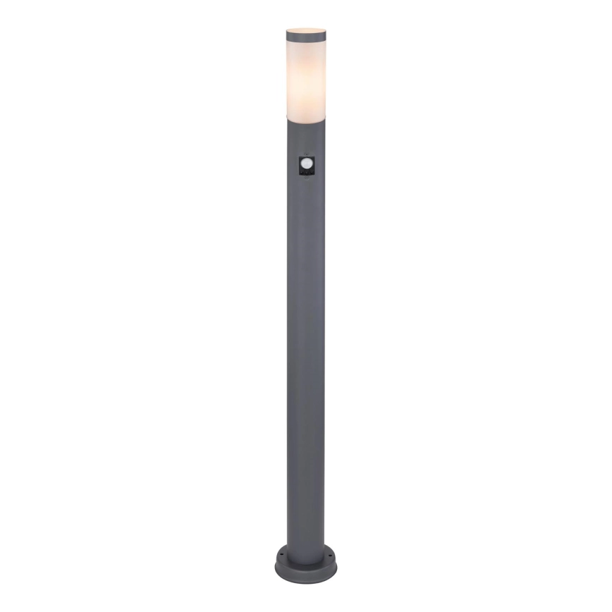 Globo – Lampa med sensor för utomhusbruk 1xE27/15W/230V IP44 110 cm antracit