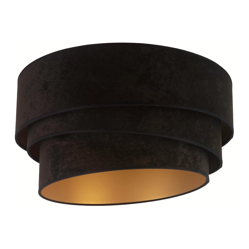 Duolla – Taklampa DEVON 1xE27/40W/230V diameter 45 cm svart/guld