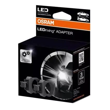 SET 2x LEDriving adapter för sockel till glödlampa – Osram