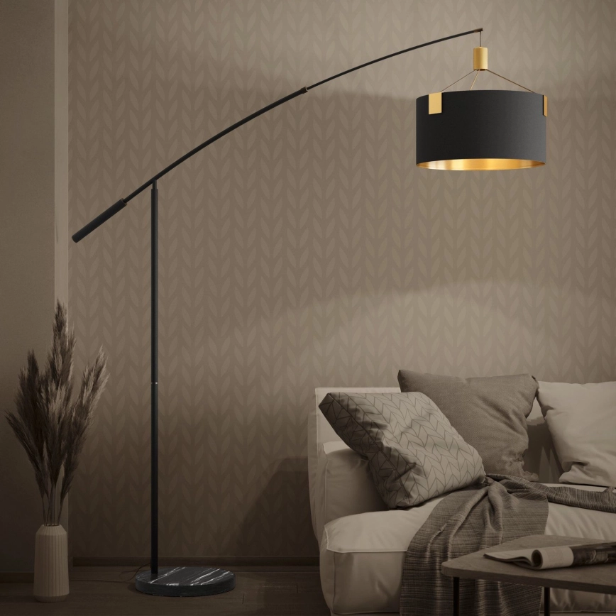Eglo – Golvlampa 3xE27/40W/230V svart/guld
